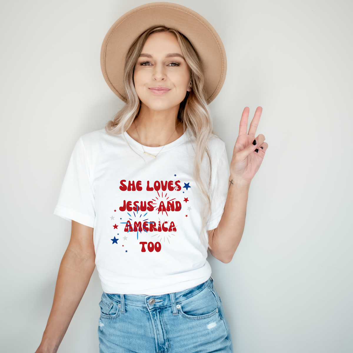 She Loves Jesus and America Too Shirt