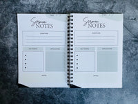 Sermon Notes Spiral Notebook
