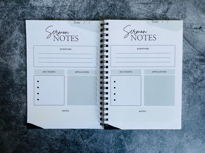 Sermon Notes Spiral Notebook